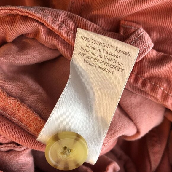 Everlane The Tencel Relaxed Chino Pants Tapered Pockets High Rise Pink 4 - Picture 5 of 5